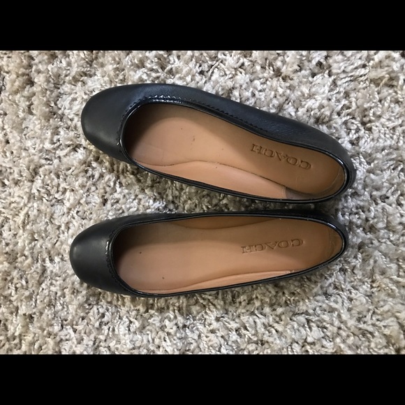 Coach Shoes - Coach black leather flats size 7.5